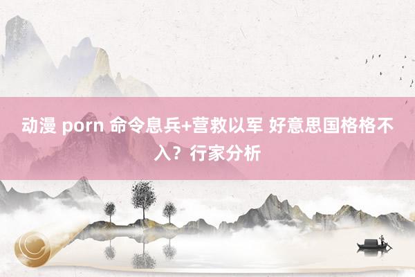 动漫 porn 命令息兵+营救以军 好意思国格格不入？行家分析