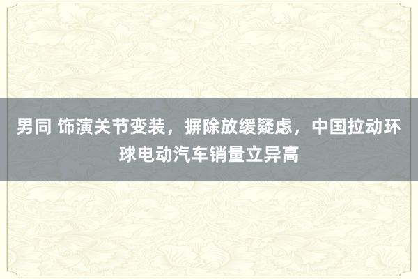 男同 饰演关节变装，摒除放缓疑虑，中国拉动环球电动汽车销量立异高