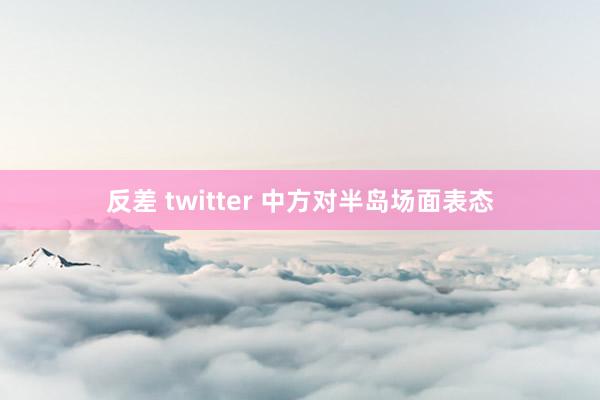 反差 twitter 中方对半岛场面表态