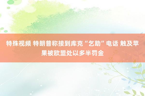 特殊视频 特朗普称接到库克“乞助”电话 触及苹果被欧盟处以多半罚金