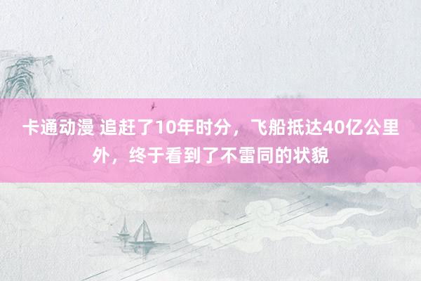 卡通动漫 追赶了10年时分，飞船抵达40亿公里外，终于看到了不雷同的状貌