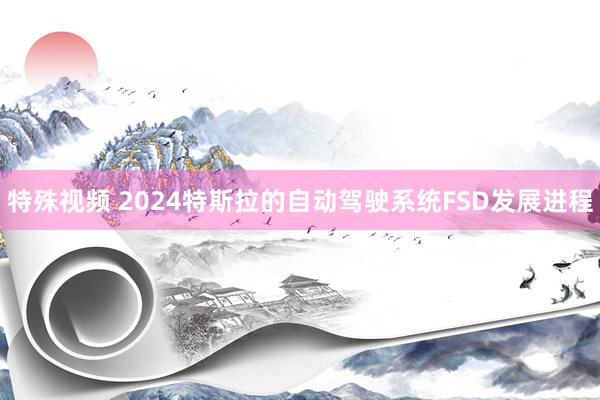 特殊视频 2024特斯拉的自动驾驶系统FSD发展进程