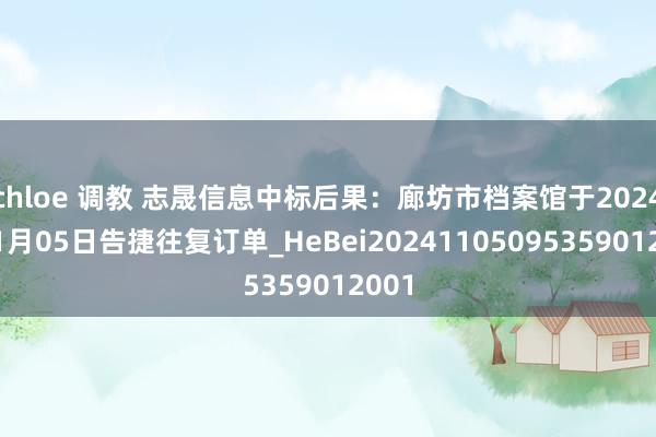 chloe 调教 志晟信息中标后果：廊坊市档案馆于2024年11月05日告捷往复订单_HeBei20241105095359012001