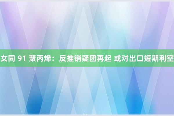 女同 91 聚丙烯：反推销疑团再起 或对出口短期利空