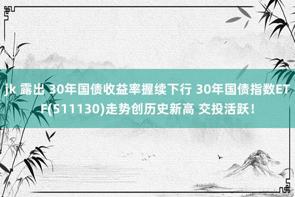 jk 露出 30年国债收益率握续下行 30年国债指数ETF(511130)走势创历史新高 交投活跃！