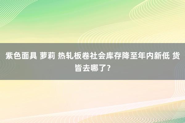 紫色面具 萝莉 热轧板卷社会库存降至年内新低 货皆去哪了？