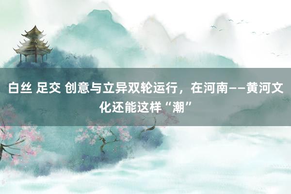 白丝 足交 创意与立异双轮运行，在河南——黄河文化还能这样“潮”