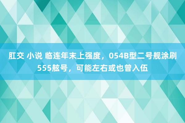 肛交 小说 临连年末上强度，054B型二号舰涂刷555舷号，可能左右或也曾入伍