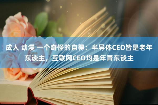 成人 动漫 一个奇怪的自得：半导体CEO皆是老年东谈主，互联网CEO均是年青东谈主