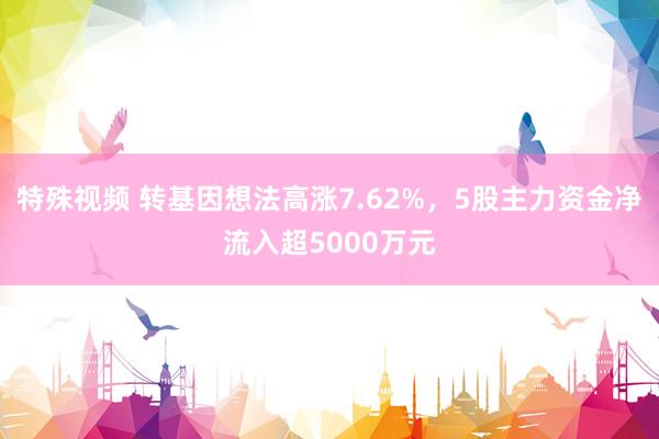 特殊视频 转基因想法高涨7.62%，5股主力资金净流入超5000万元